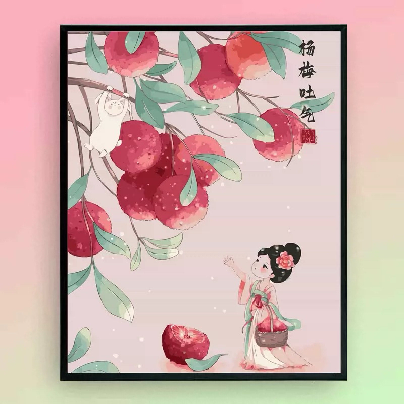 Tranh thêu 50*65CM 11CT nội địa trung