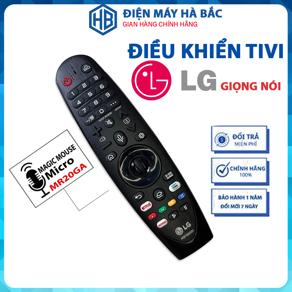 Magic Remote Điều khiển Smart TiVi LG Giọng Nói Đa Năng, Điều khiển cho TV Smart LG các đời từ 2018 đến 2021