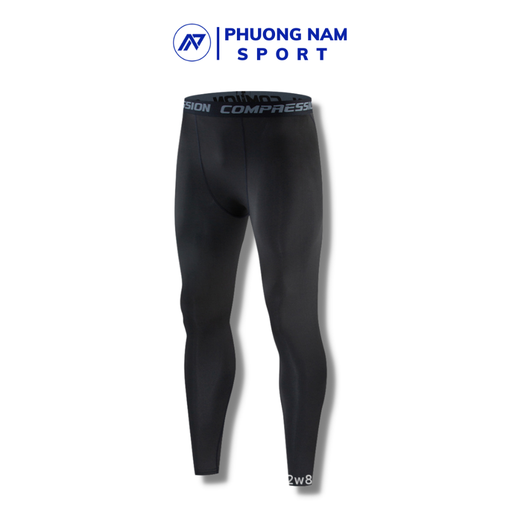 QUẦN GIỮ NHIỆT NAM COMBAT PRO LEGGING TẬP GYM DÁNG DÀI MÀU ĐEN