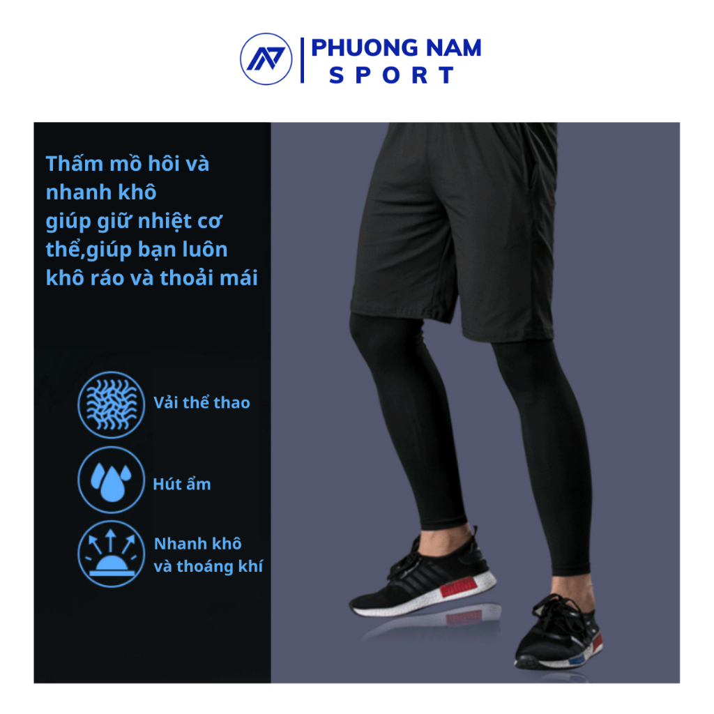 QUẦN GIỮ NHIỆT NAM COMBAT PRO LEGGING TẬP GYM DÁNG DÀI MÀU ĐEN