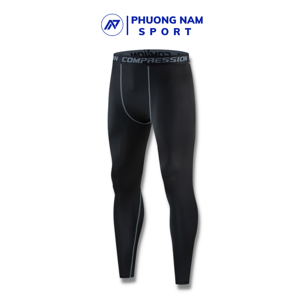 QUẦN GIỮ NHIỆT NAM COMBAT PRO LEGGING TẬP GYM DÁNG DÀI MÀU ĐEN