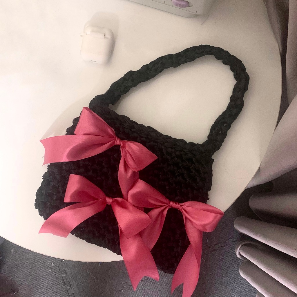 Túi móc bằng sợi ruy băng Handmade