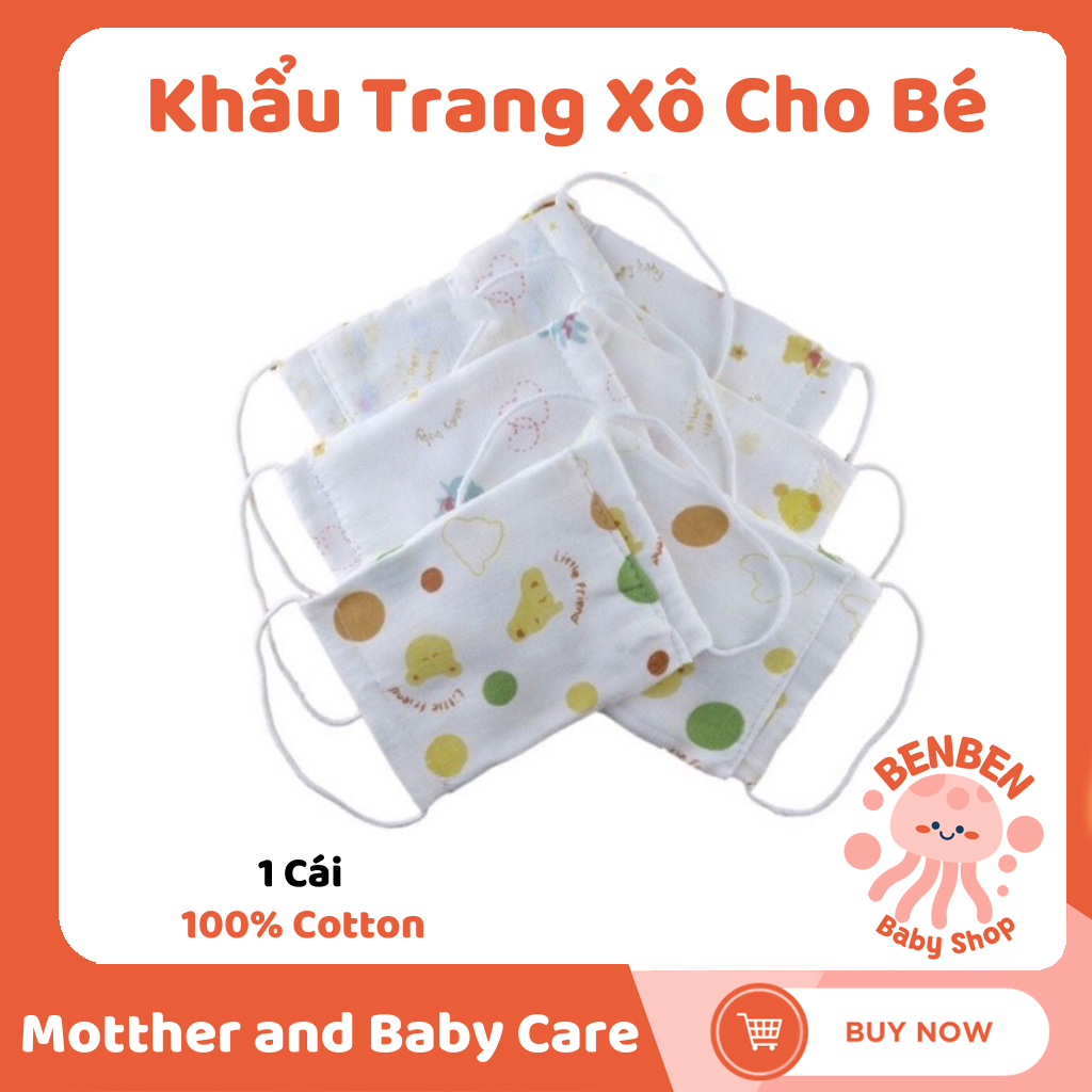 Khẩu Trang Xô Tốt Cho Da Bé 100% Cotton