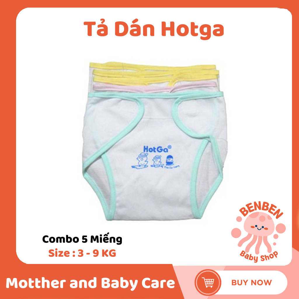 Combo 5 Miếng Tả Dán Nhiều Màu Cho Bé HOTGA