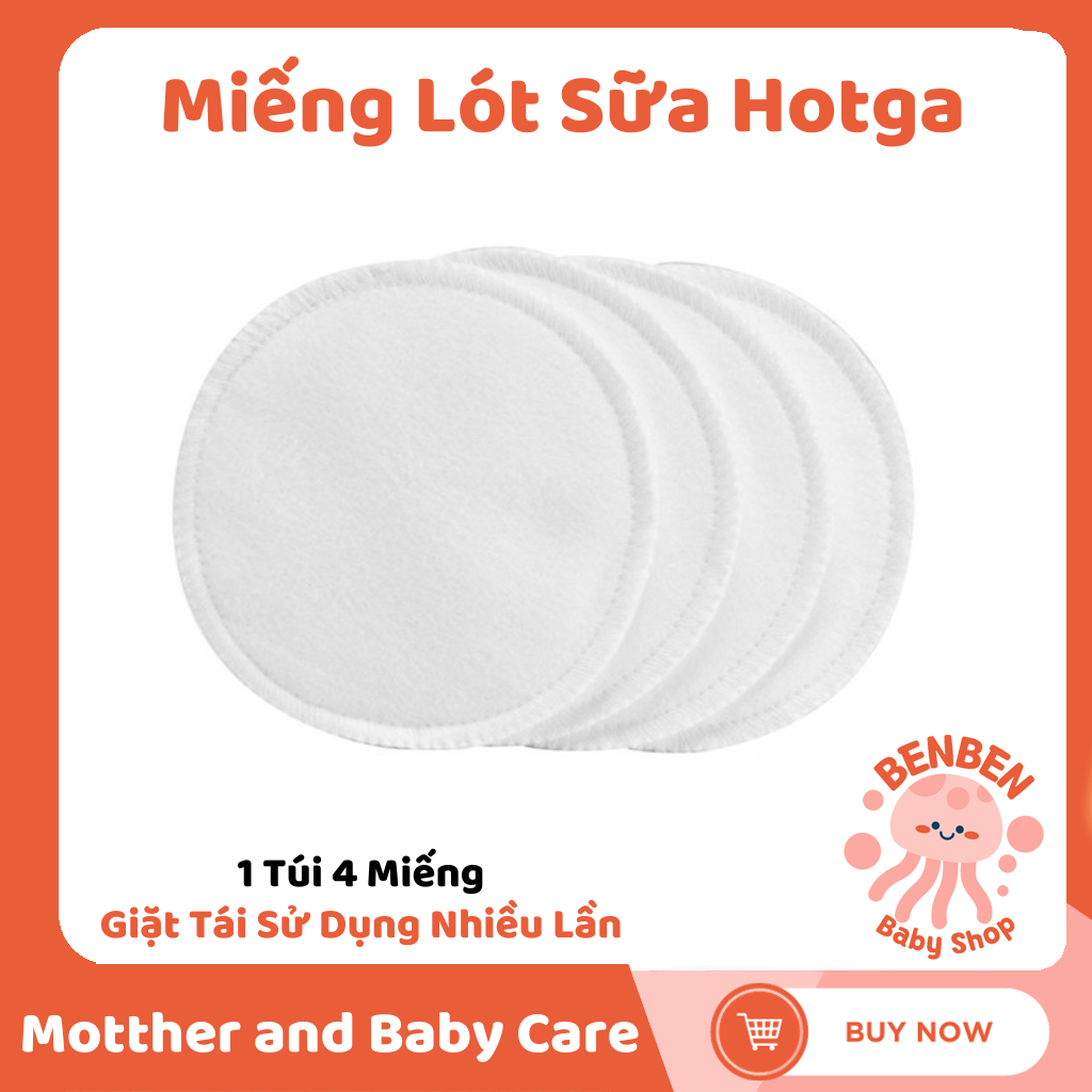 4 Miếng Lót Thấm Sữa HOTGA ( Giặt Được )