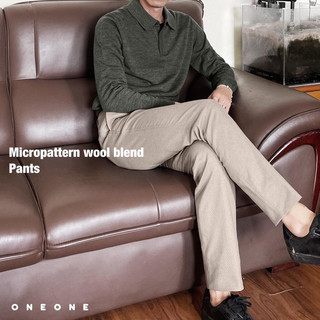 Quần vải Micropattern wool blend pants 9206