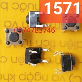 Nút Nhấn 4 Chân Vuông Đen 6x6x5mm
