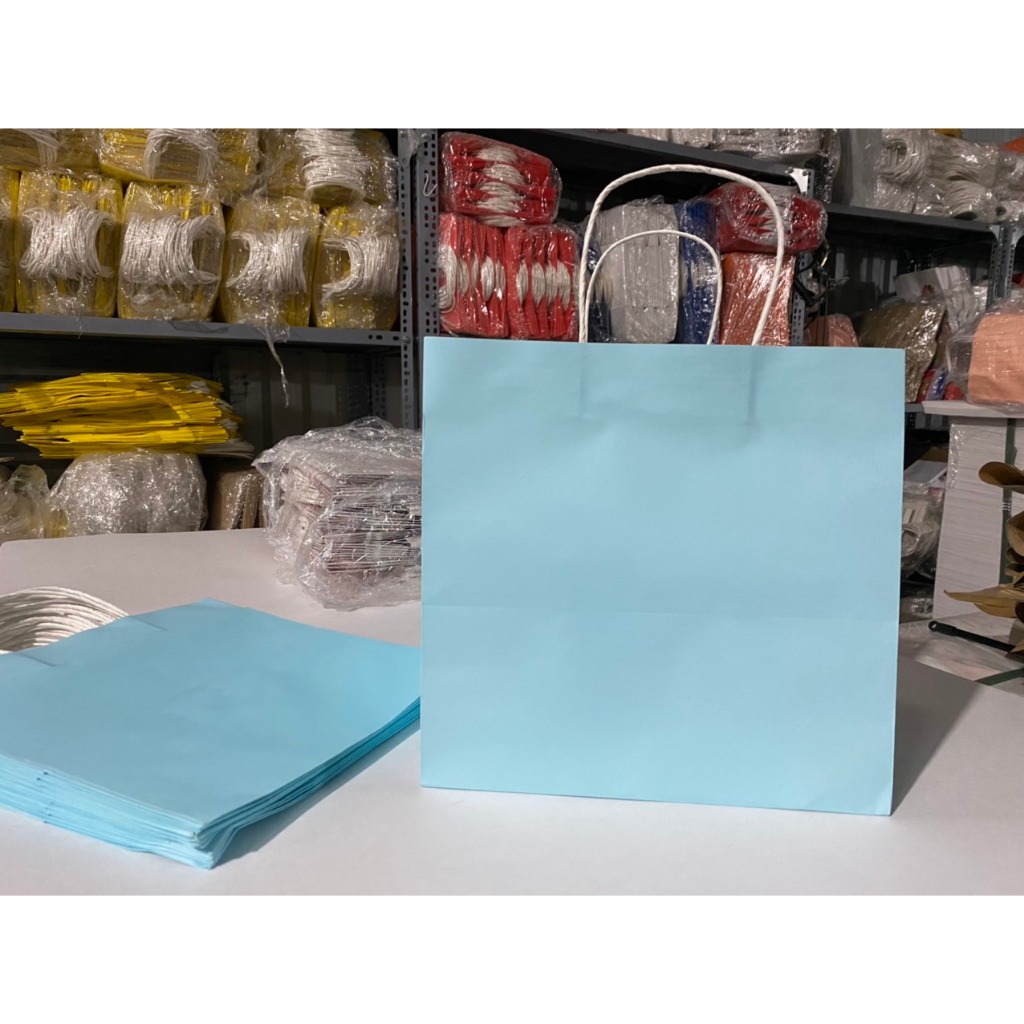 50 CÁI TÚI GIẤY KRAP NHẬT MÀU TRẮNG SỨ KT cao 26 ngang 26 hông 22 cm