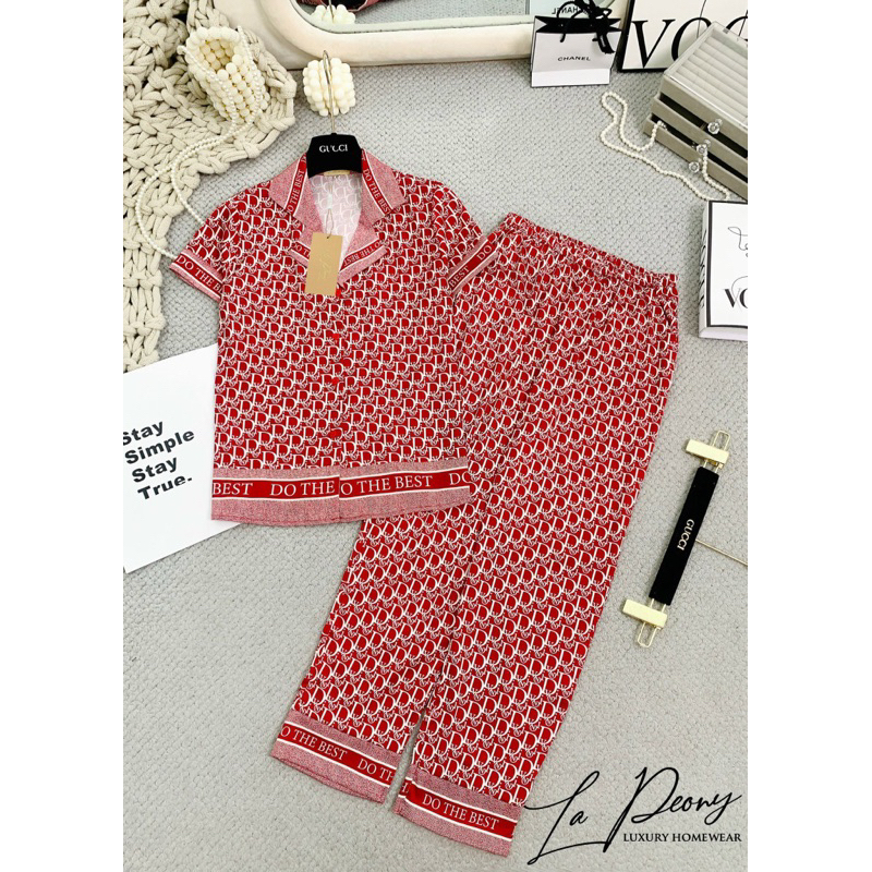 Hot Các Bộ lụa ngắn tay hãng lapeony sam-  choco hot hit siêu đẹp bộ mặc nhà cao cấp bộ pizama đẹp