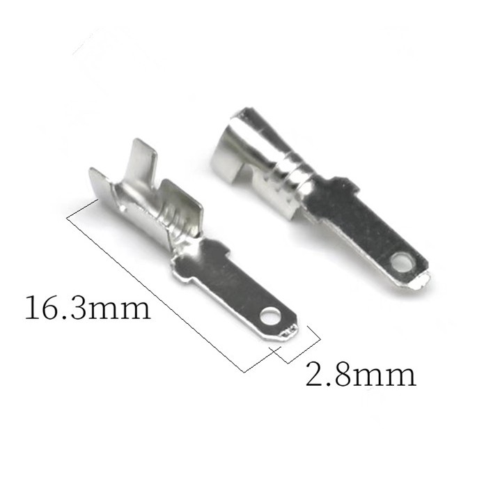 Đầu cos 2.8mm cos đực,chiều dài 16.3mm (phukien303 xả hàng-có hàng sẵn)