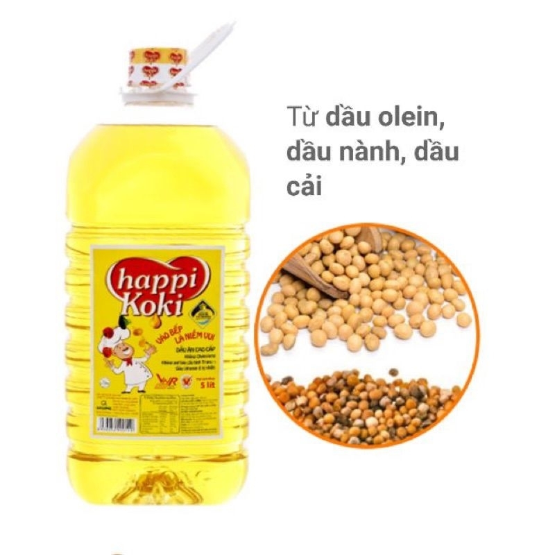 Dầu ăn happi koki chai 1lit