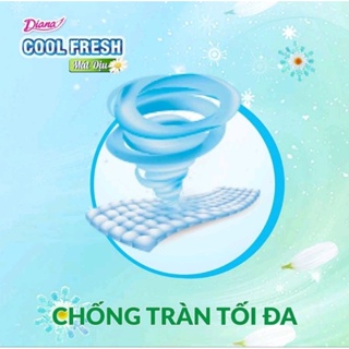 Băng vệ sinh Diana Siêu Thấm Cool Fresh siêu mỏng cánh - gói 8 miếng