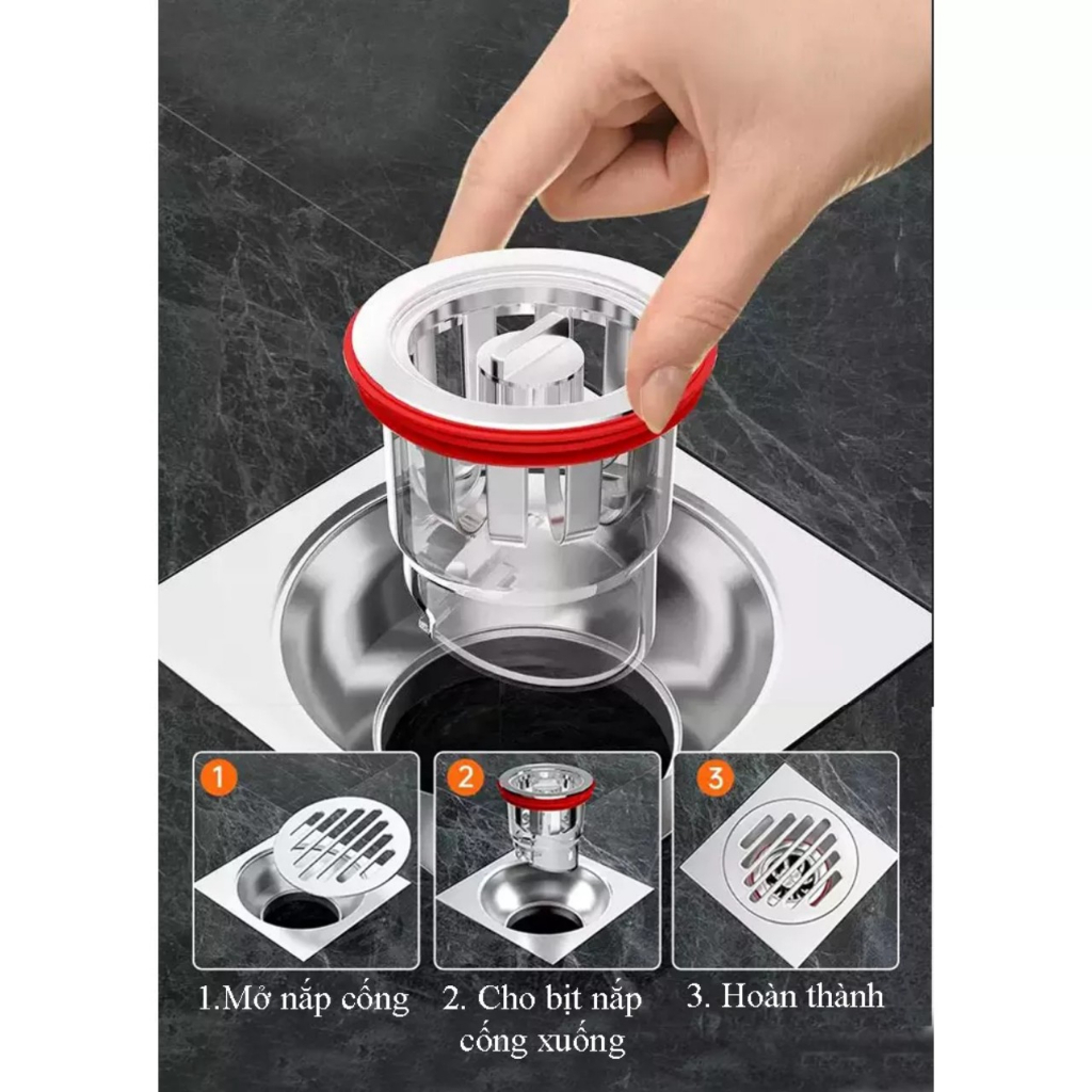 Nút chặn mùi hôi cống ngăn vi khuẩn côn trùng xâm nhập nhà vệ sinh lõi thoát sàn