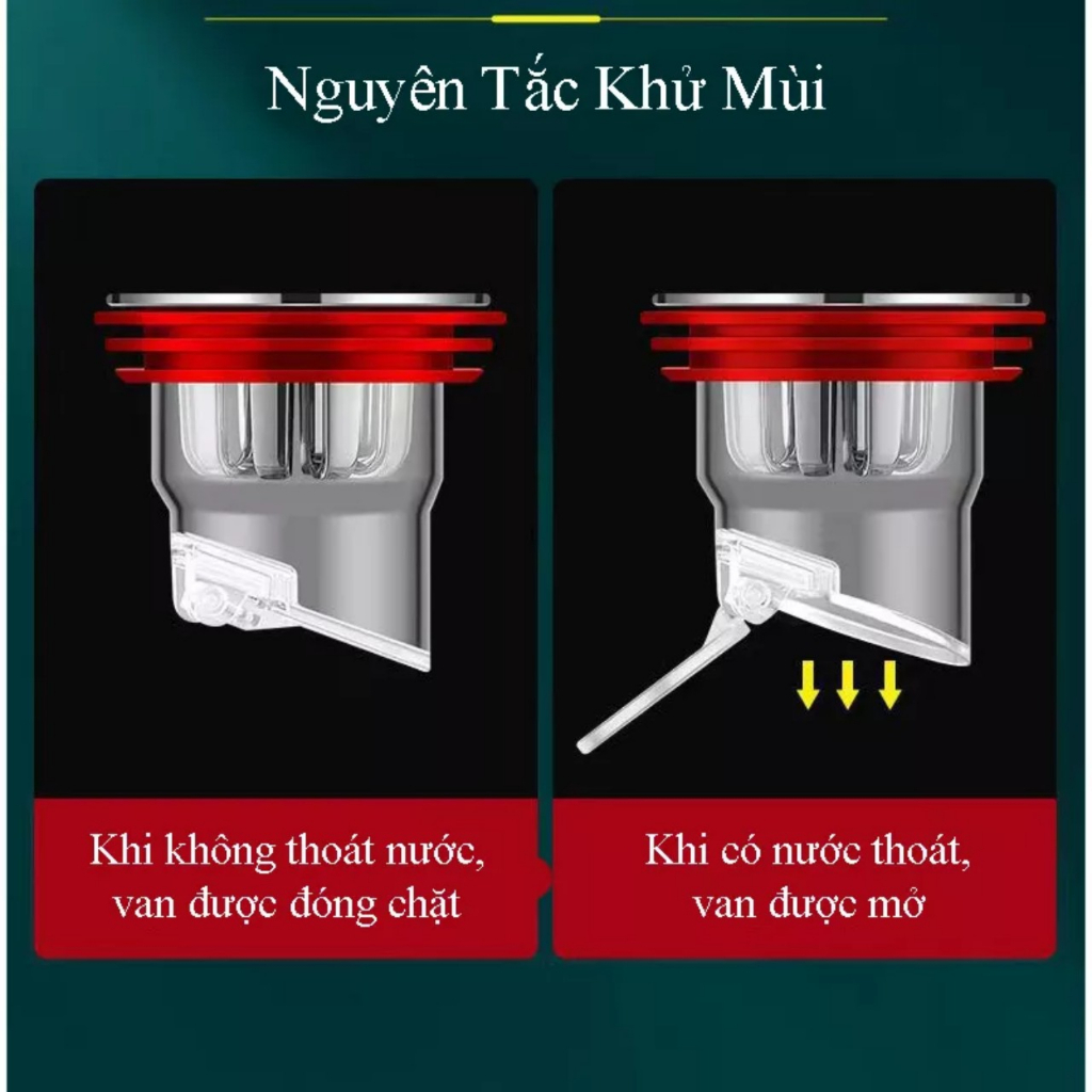 Nút chặn mùi hôi cống ngăn vi khuẩn côn trùng xâm nhập nhà vệ sinh lõi thoát sàn