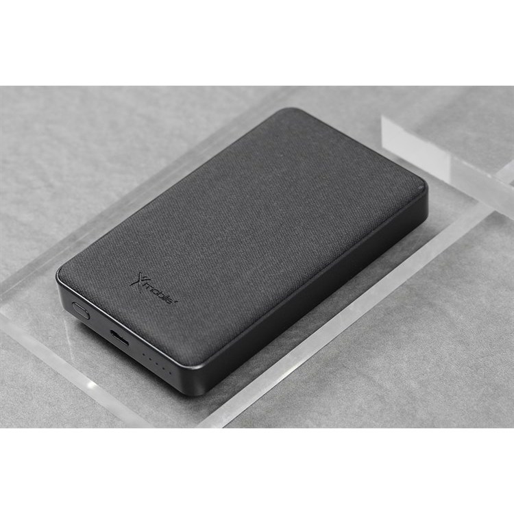 Pin sạc dự phòng Polymer 10000mAh Không dây Magnetic Type C PD QC3.0 20W Xmobile PowerLite P181P Đen