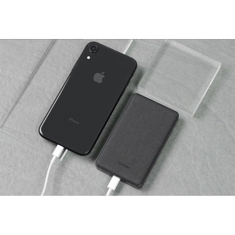 Pin sạc dự phòng Polymer 10000mAh Không dây Magnetic Type C PD QC3.0 20W Xmobile PowerLite P181P Đen