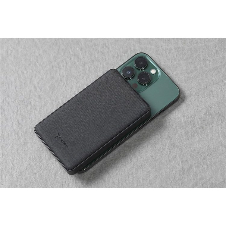 Pin sạc dự phòng Polymer 10000mAh Không dây Magnetic Type C PD QC3.0 20W Xmobile PowerLite P181P Đen