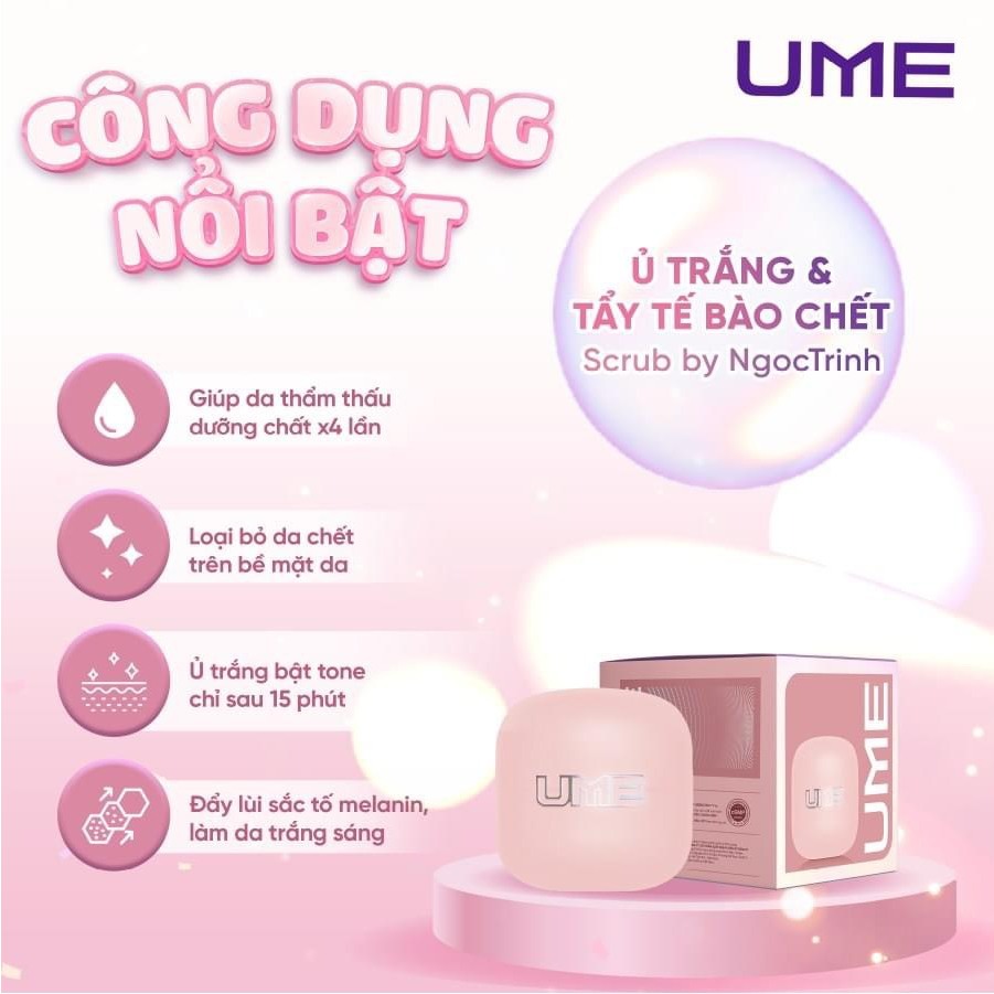 Combo kem body trắng da Ngọc Trinh Ume chống nắng dưỡng ẩm ủ trắng tẩy tế bào chết  Ume Việt Nam
