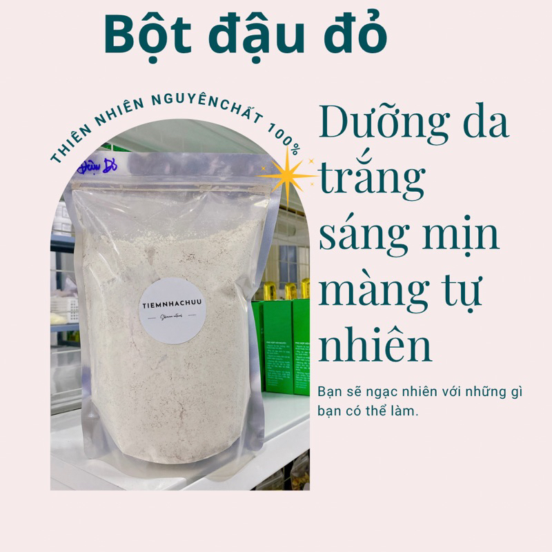 1kg BỘT ĐẬU ĐỎ DƯỠNG TRẮNG DA