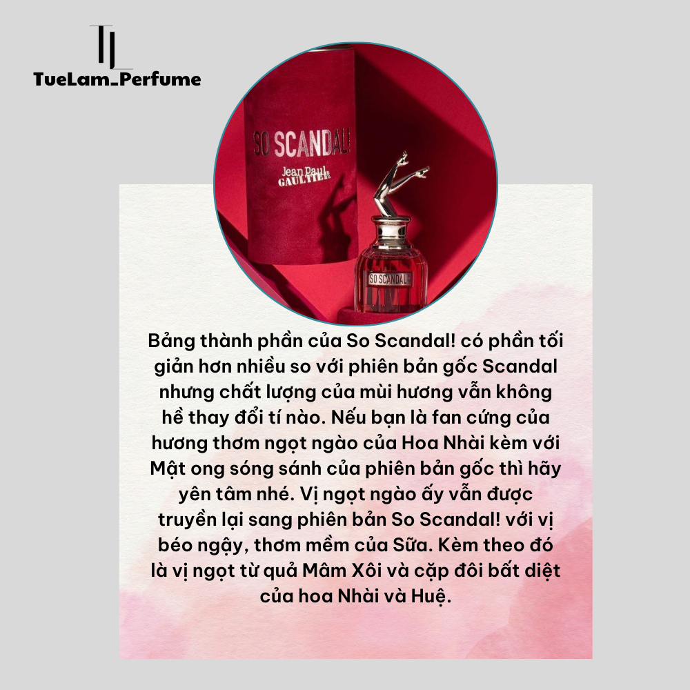 Nước hoa nữ JPG So scandal ngọt ngào, quyến rũ chiết 10ml - Tuelam Perfume