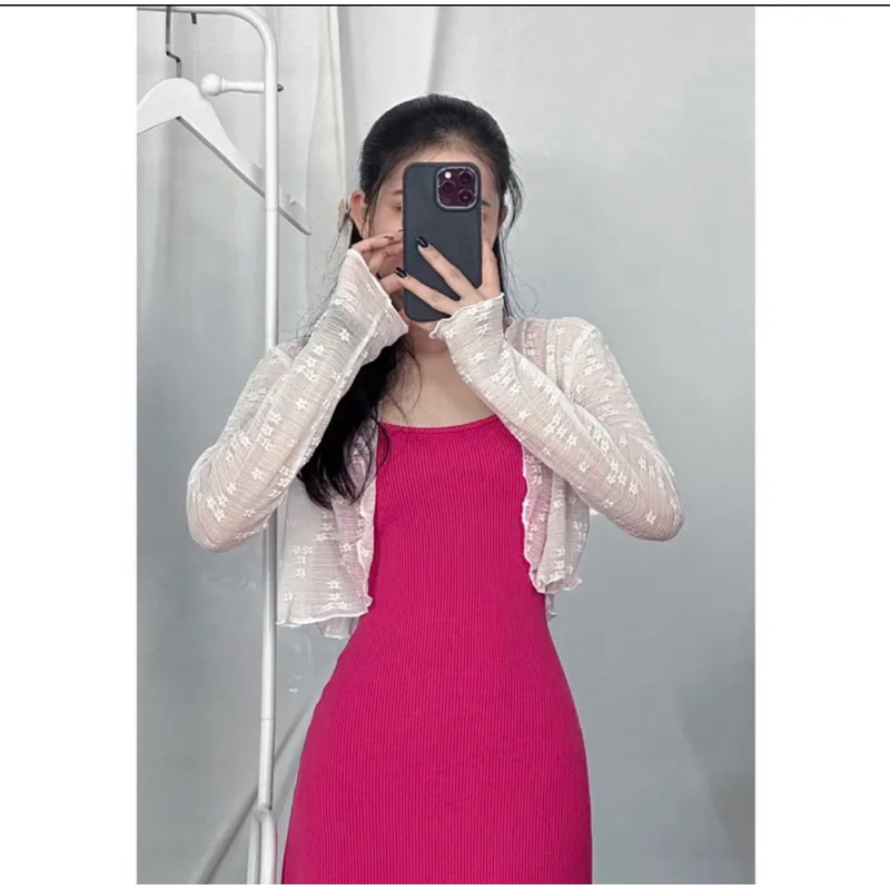 Áo Khoác Ren Hoa Lưới CHIYO.SG Phong Cách Nữ Tính A324