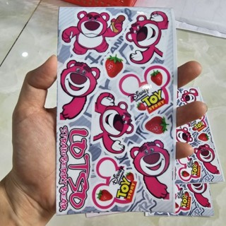Logo gấu dâu lotso mini 9x16cm dán trang trí xe máy