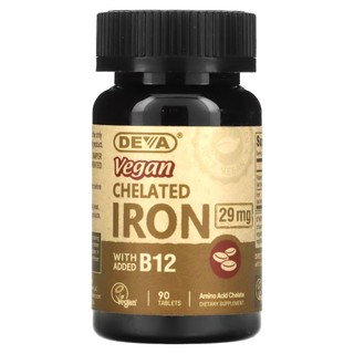 100% thuần chay - deva vegan chelated iron - viên bổ sung sắt cho người ăn chay