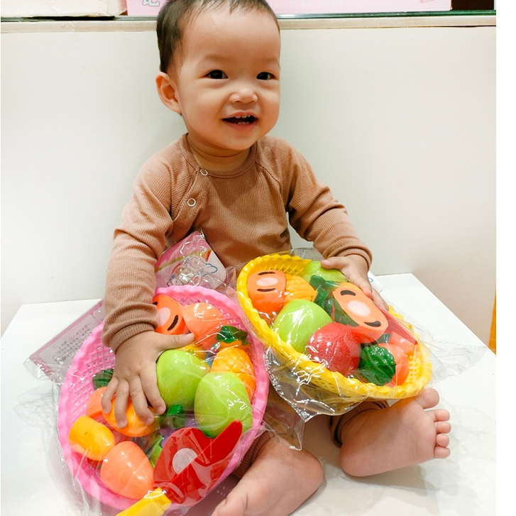 Đồ chơi cắt hoa quả cho bé rau củ nhựa nhiều màu sắc đẹp mắt bằng nhựa an toàn