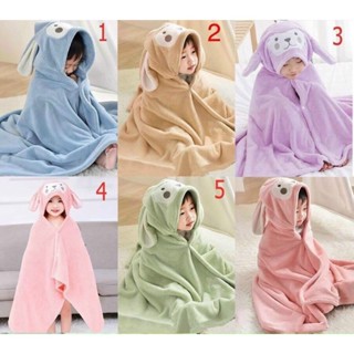  Khăn tắm cho bé khăn choàng tắm có mũ áo choàng tắm cho bé đi biển thấm hút cực tốt 