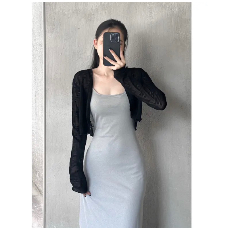 Áo Khoác Ren Hoa Lưới CHIYO.SG Phong Cách Nữ Tính A324