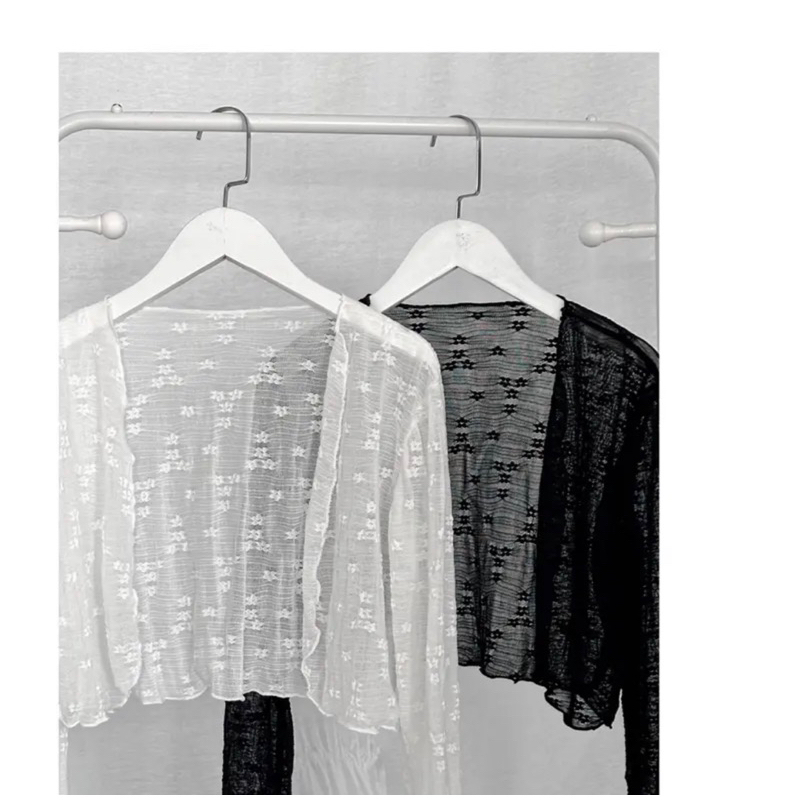 Áo Khoác Ren Hoa Lưới CHIYO.SG Phong Cách Nữ Tính A324