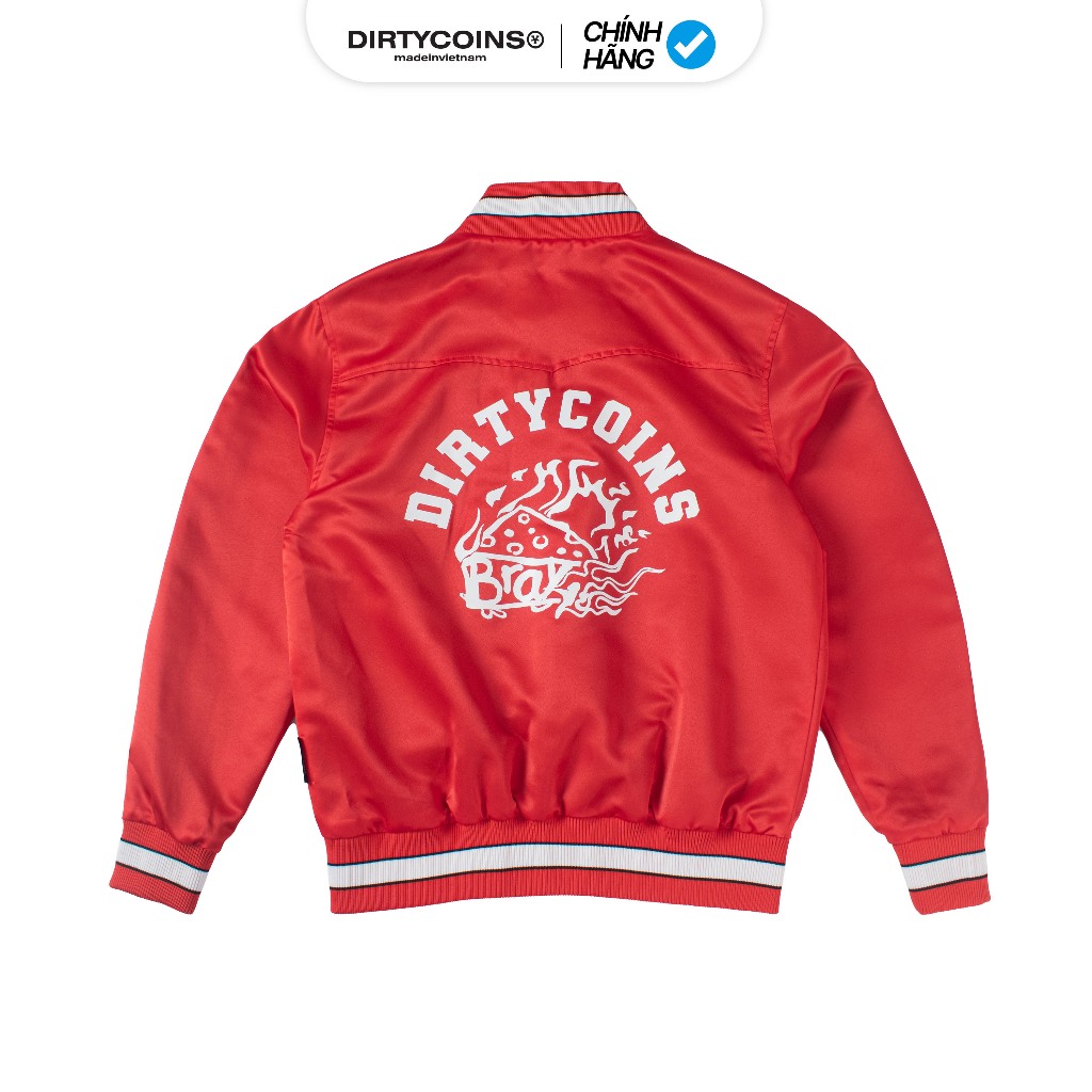 Áo Khoác DirtyCoins Nylon Varsity Jacket - Red