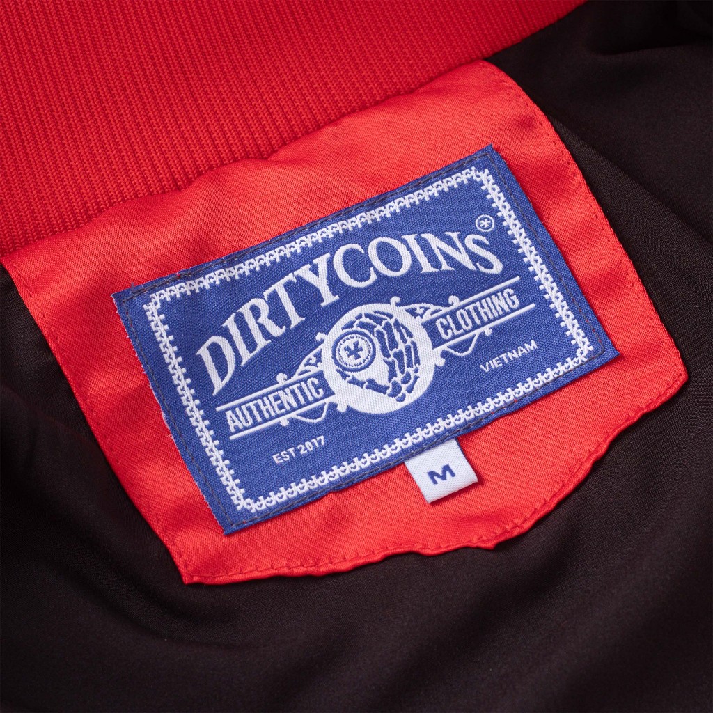 Áo Khoác DirtyCoins Nylon Varsity Jacket - Red