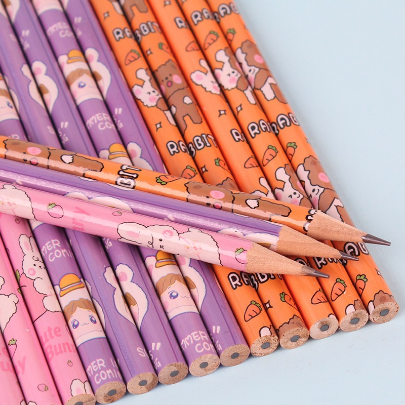 Set 6 Bút Chì Gỗ H.B Có Đầu Tẩy Họa Tiết Hoạt Hình Cute Dễ Thương Nhiều Mẫu Mã Lựa Chọn