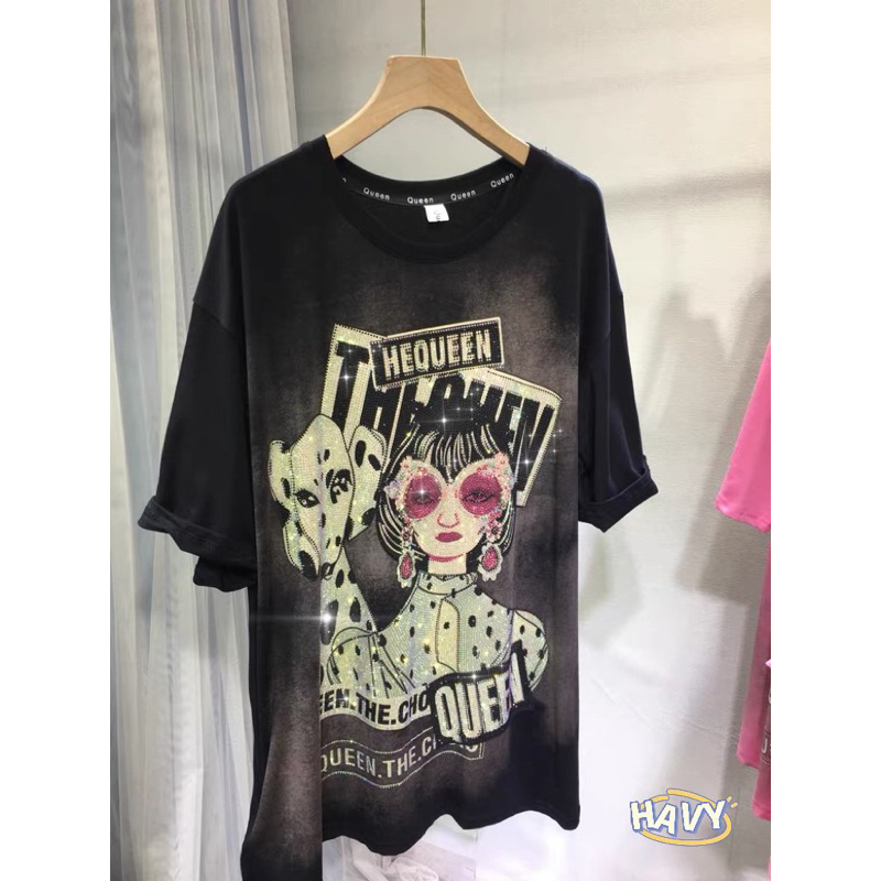 Áo cô gái full đá 2 mặt hàng QC