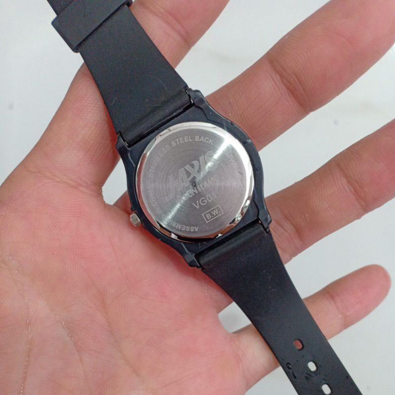 Đồng hồ si nhật nam nữ dây nhựa hiệu J-AXIS SUN FLAME ful đen