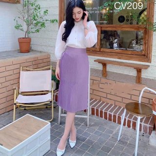 Chân vay rập ly nữ công sở có khóa kéo