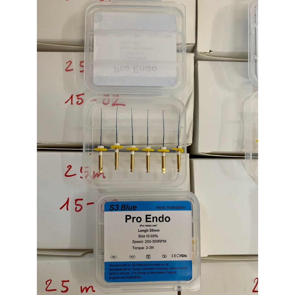 File máy S3 Blue, Trâm máy dẻo kháng gãy- File máy nội nha