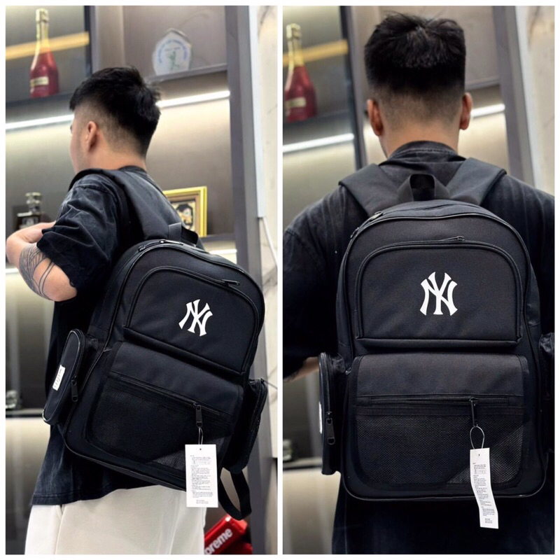 Balo nam nữ thể thao MLB NY BOX thiết kế nhiều ngăn, đựng được laptop 15,6 inch form chuẩn chống thấm nước Bánh Mì Store