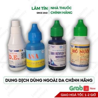 Dung dịch dùng ngoài d.e.p, hồ nước, a.s.a, cồn bsi, xanh methylen - giảm khó chịu ngoài da - medpre x hdpharma