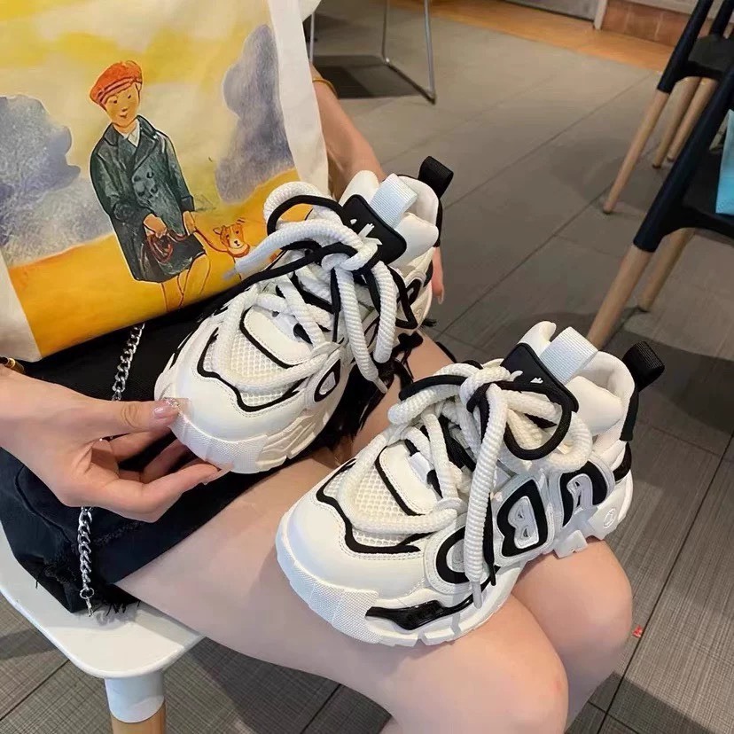 Giày nữ seaker dây to ABU đế cao 4.5cm dáng Eland'orr Mã 3087