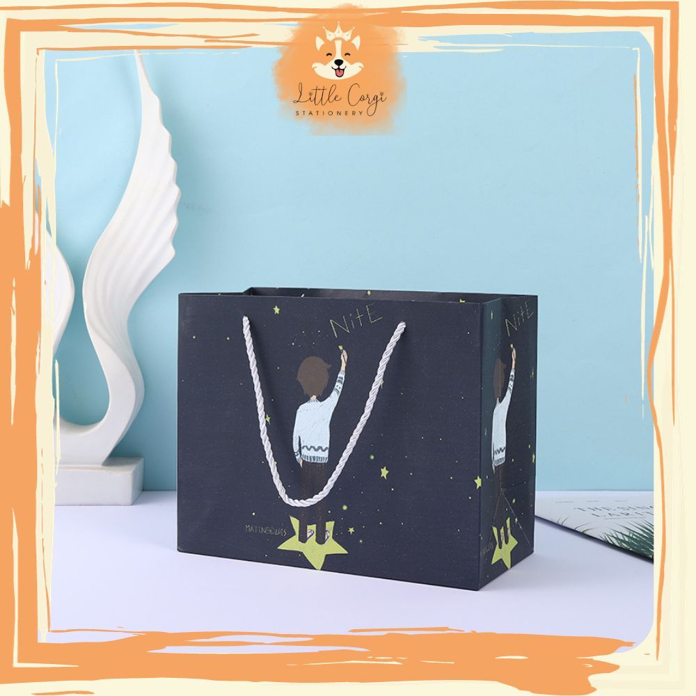 Túi quà tặng phong cảnh thiên nhiên - Túi quà giấy mẫu ngang mẫu dọc dễ thương