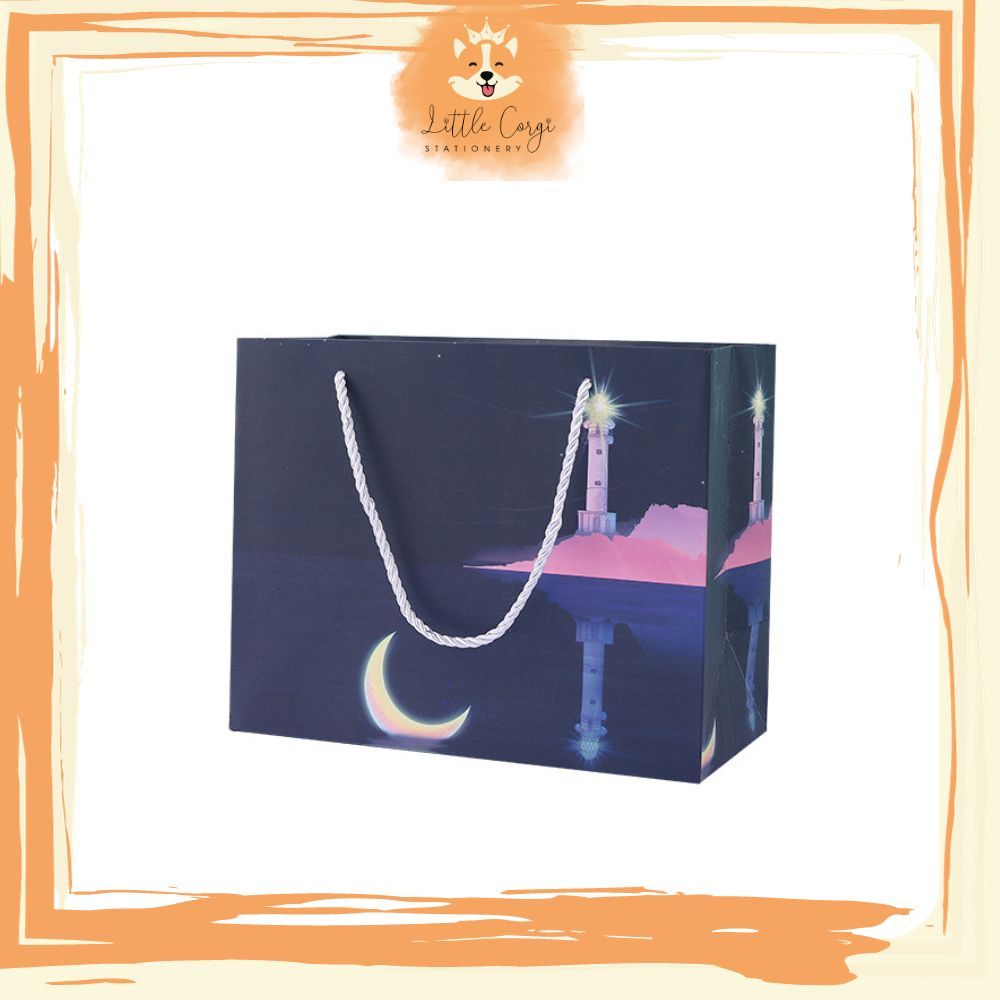 Túi quà tặng phong cảnh thiên nhiên - Túi quà giấy mẫu ngang mẫu dọc dễ thương