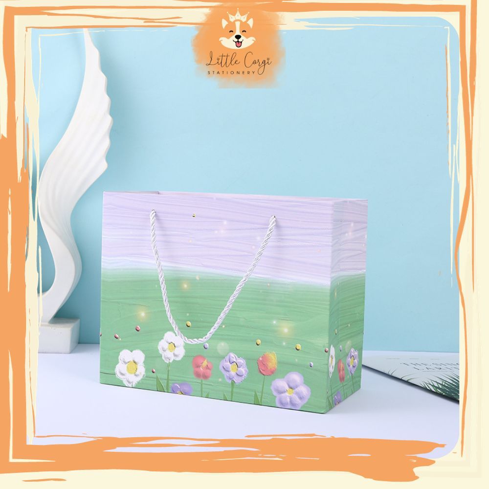 Túi quà tặng phong cảnh thiên nhiên - Túi quà giấy mẫu ngang mẫu dọc dễ thương