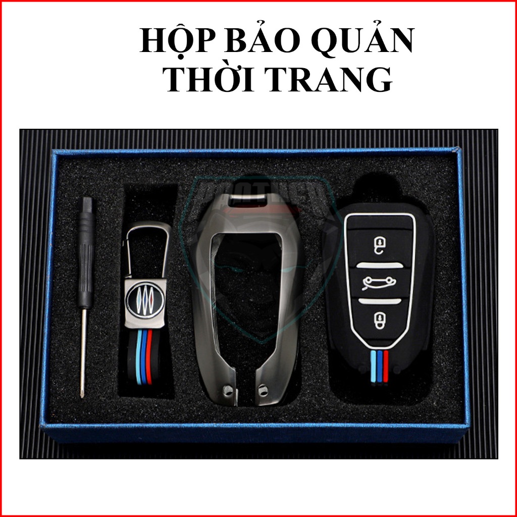 Ốp Chìa Khóa Xe PEUGEOT 3008 5008 2008 408 Traveller Họa Tiết 3 Sọc Màu Thép Hợp Kim Bền Bỉ Tinh Tế Sang Trọng Lịch Lãm