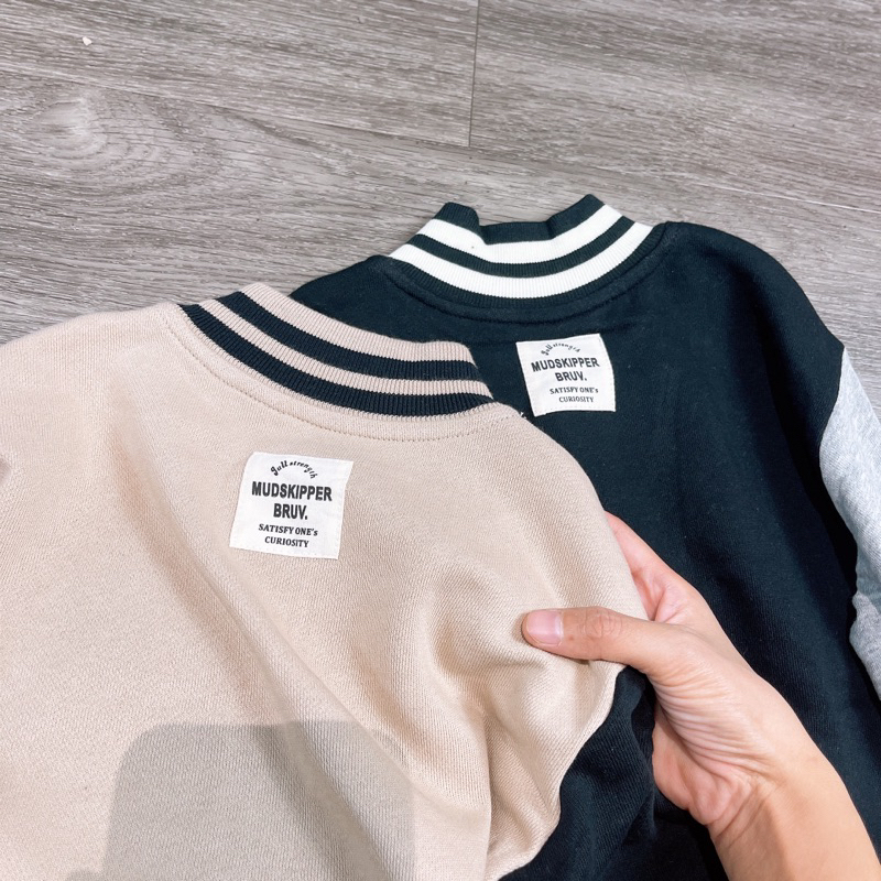 Áo bomber nỉ da cá xuất Nhật