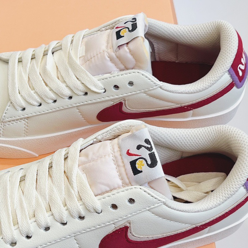 Giày Nike Blazer Mid 77 low Fitness Red nam nữ, giày thể thao Blazer trắng đỏ bản S.Cấp