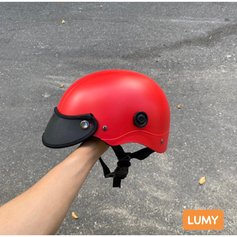 Mũ Bảo Hiểm Trơn 1/2 đầu - Màu Sơn Nhám - Có Lỗ Thông Gió