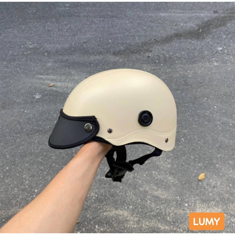 Mũ Bảo Hiểm Trơn 1/2 đầu - Màu Sơn Nhám - Có Lỗ Thông Gió