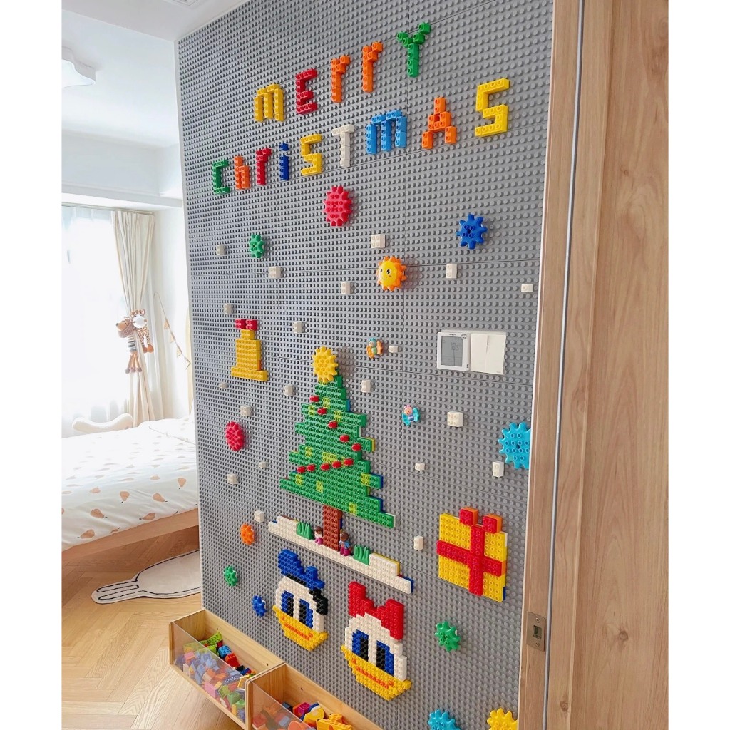 Bộ Đồ Chơi Xếp Hình Gắn Tường Cho Bé, Kích Thước 102x102cm, Gồm 8 Tấm Đế Lắp Ráp Dán Tường, Hãng Feelo